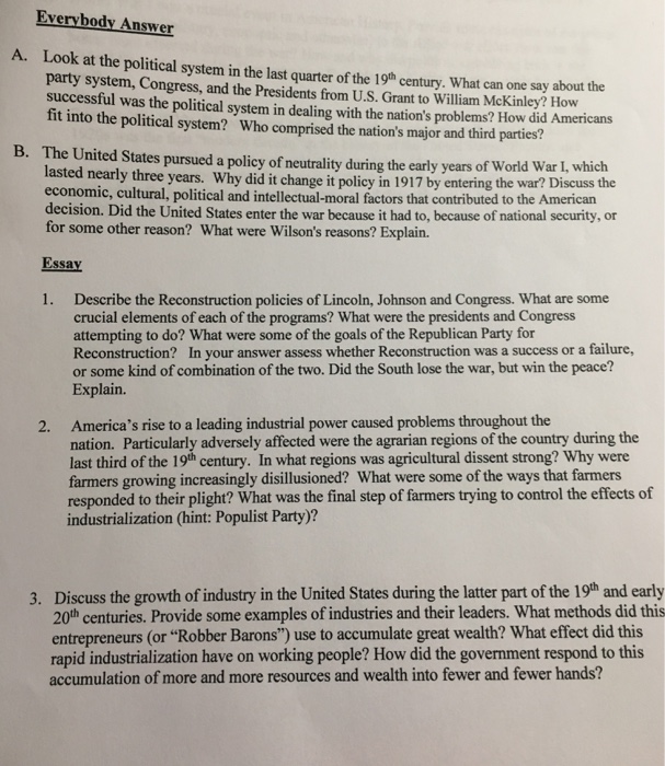 Political parties in the United States Essays