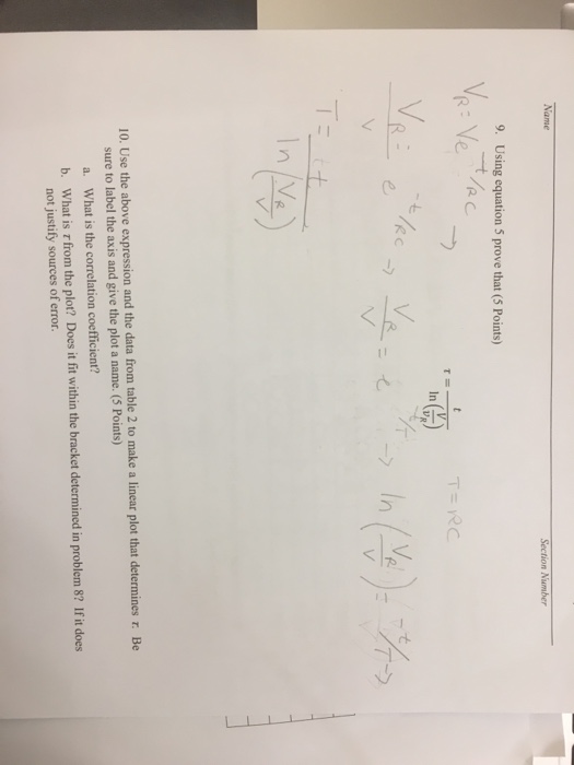 Question: Use the expression and data from table 2 that determines tau,τ. What is he correlation coefficie...