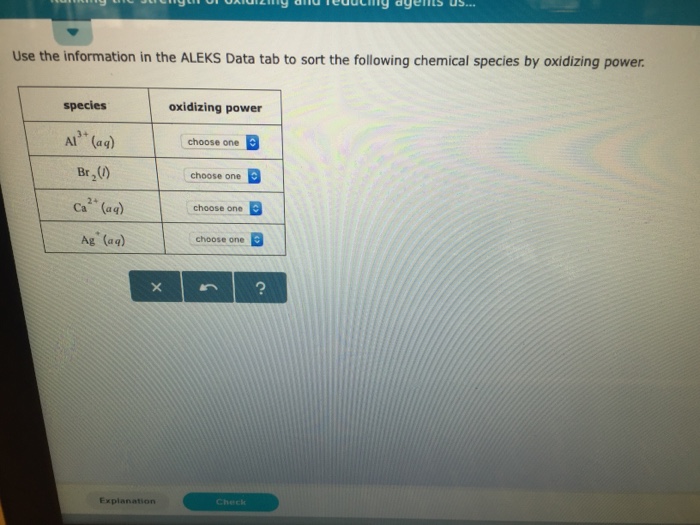 Solved Use The Information In The ALEKS Data Tab To Sort