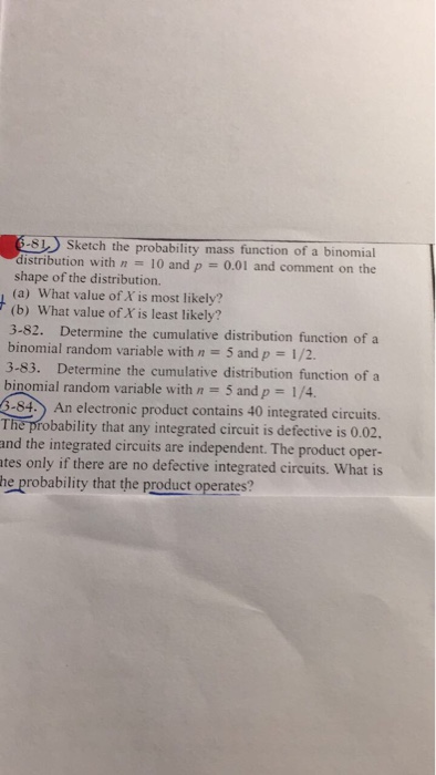 Question: -SI Sketch the probability mass function of a binomial distribution with n 10 and p 0.01 and comm...