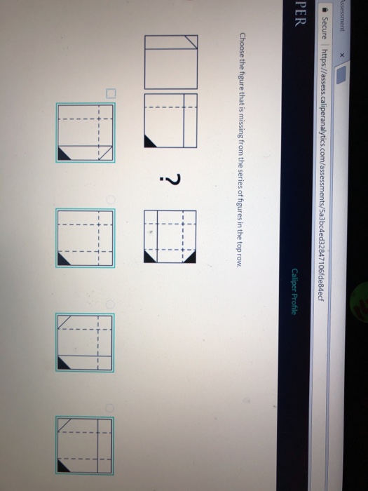 Solved: 을 Secure : Https://assess.caliperanalytics.com/as... | Chegg.com