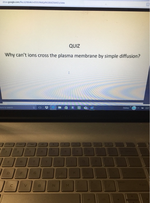 Question: QUiZ Why can't ions cross the plasma membrane by simple diffusion?
