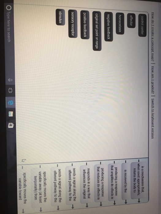 Question: How do I create a concept map? How am I graded? Switch to keyboard version