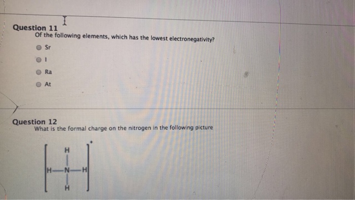 Question 7 Which Is A Correct Lewis Structure For ...