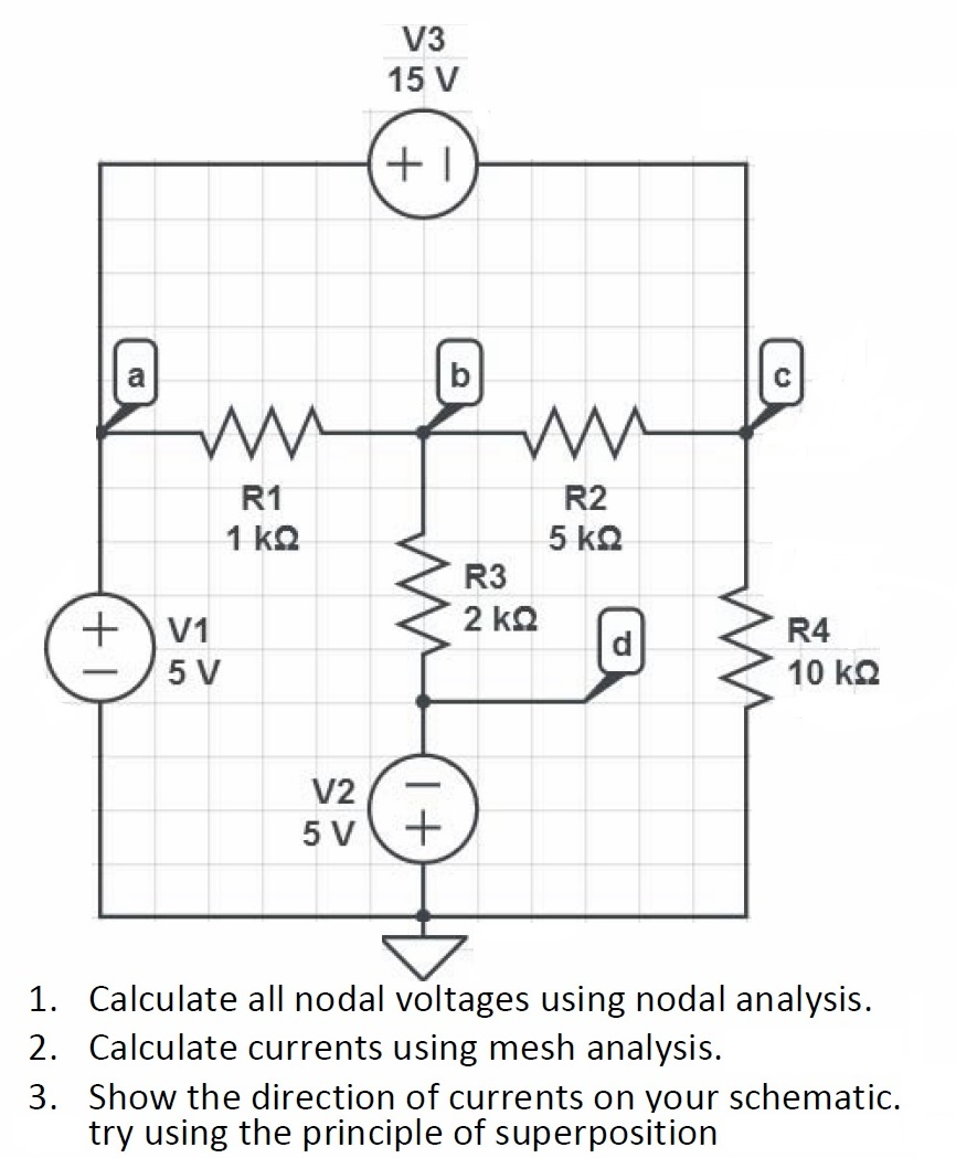 1. Calculate All Nodal Voltages Using Nodal Analysis.