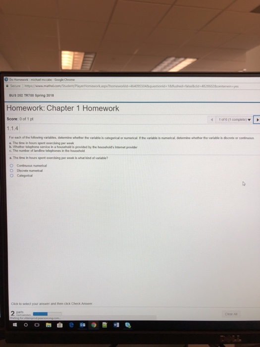 Question: Secure I https &flushed alseicld 48286028centerwinayes BUS 362 TR700 Spring 2018 Homework: Chapte...