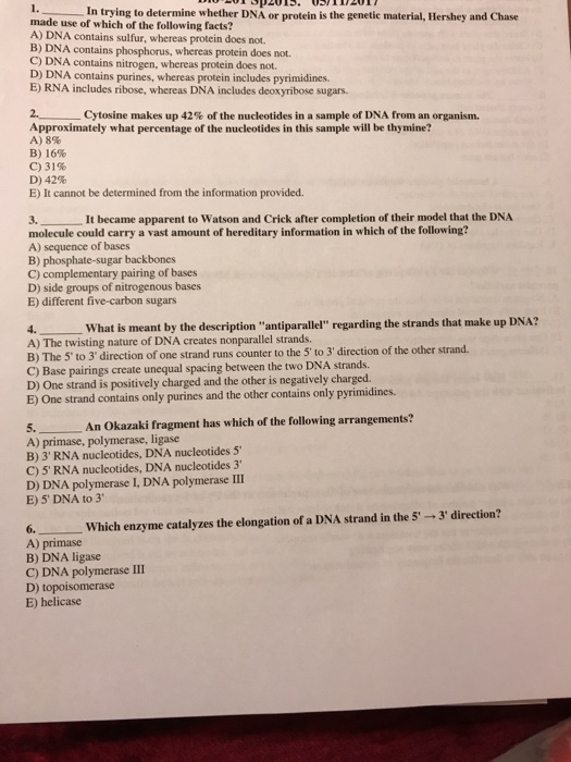 Question: In trying to determine whether DNA or protein is the genetic material, Hershey and Chase made use...