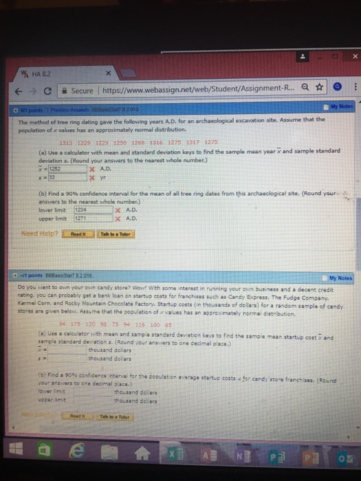 Question: HA82 ←ラC 을Secure https://www.webassign.net/web/Student/Assignment.R a ☆ standard normal distrib...