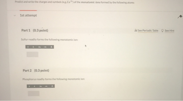 Solved Predict And Write The Charges And Symbols Leg Ca2 Of Chegg