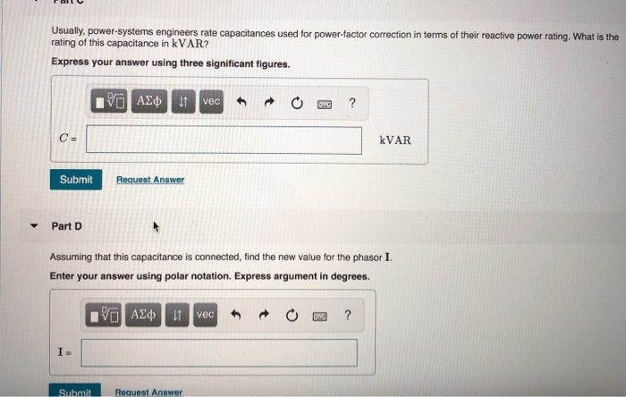 Solved P Part A Review Find The Phasor I Assuming Chegg