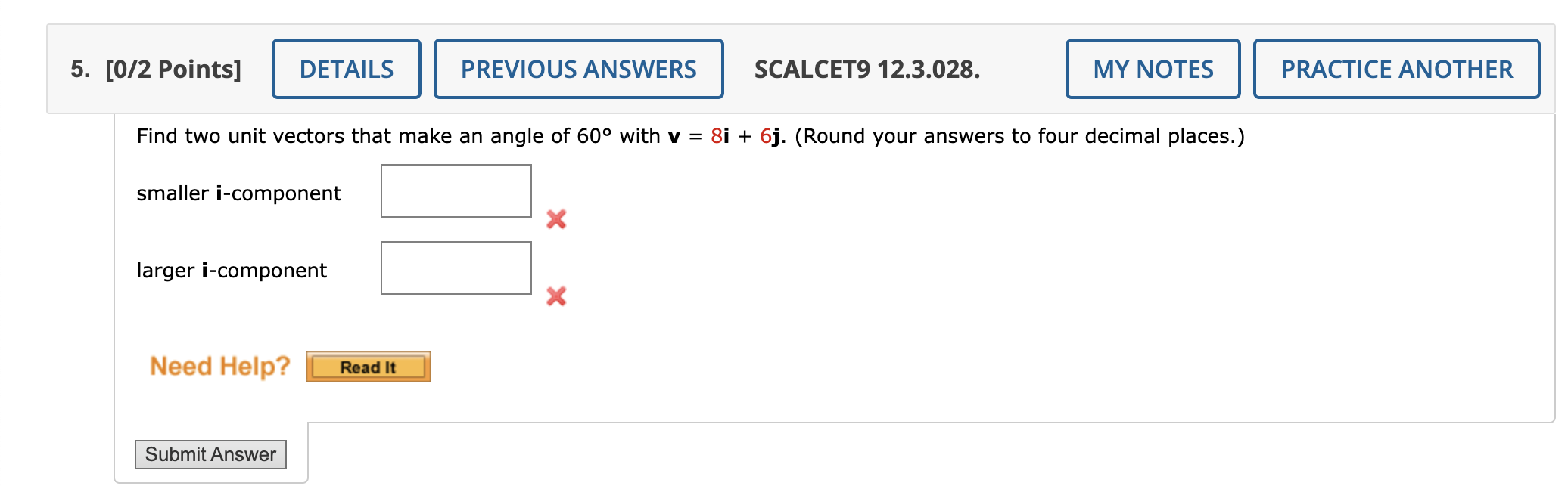 Solved Find Two Unit Vectors That Make An Angle Of With Chegg