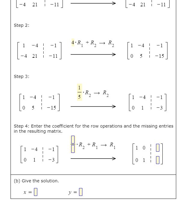 Solved Consider The Following System Of Linear Equations Chegg