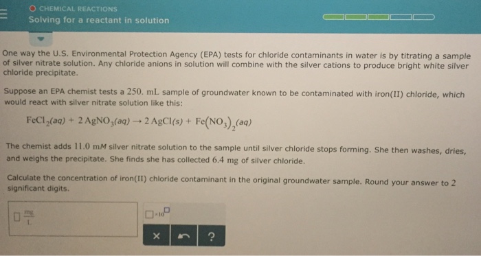 Solved The Chemist Adds Mm Silver Nitrate Solution To The Chegg