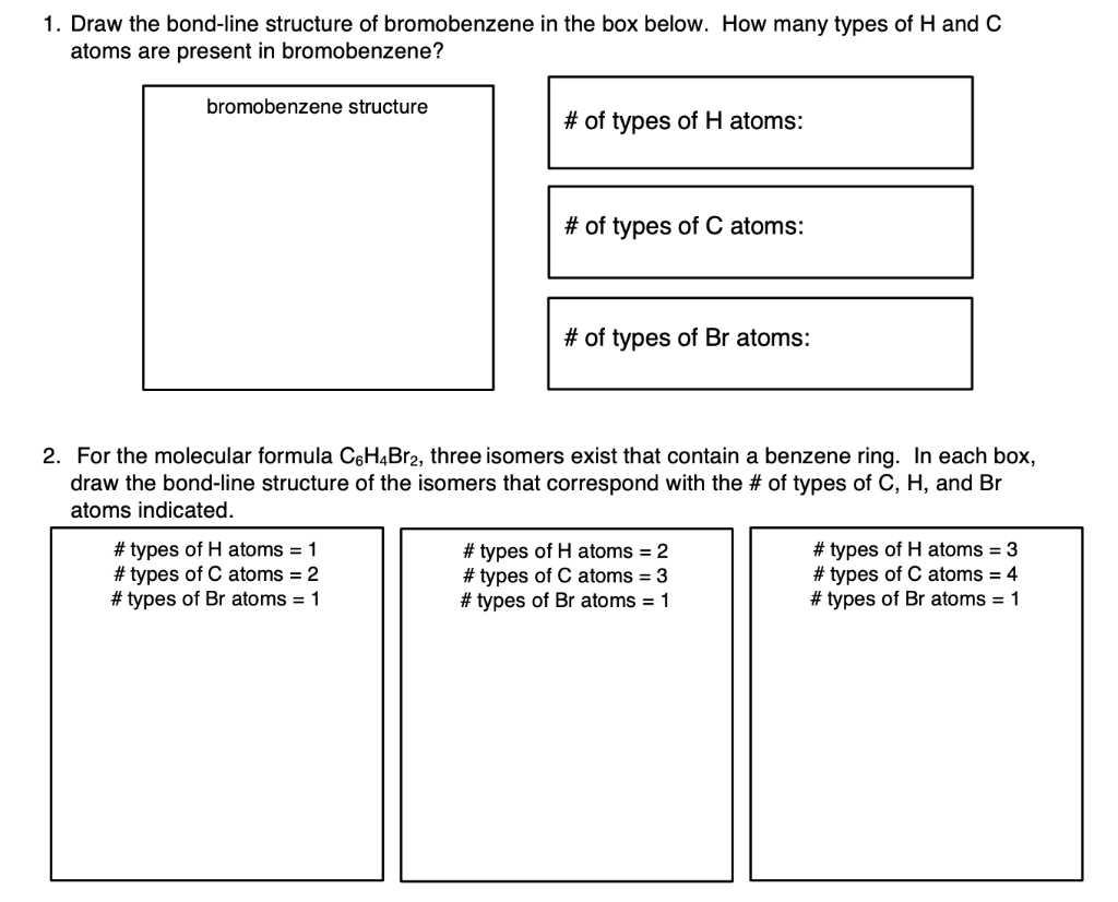 Solved Draw The Bond Line Structure Of Bromobenzene In Chegg