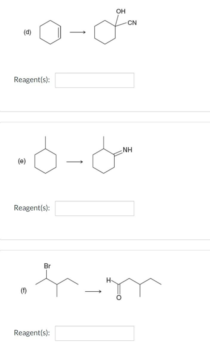 Solved Select The Reagent S That Would Efficiently Convert Chegg