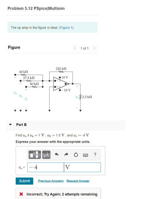 Solved Problem Pspice Multisim The Op In The Figure Chegg