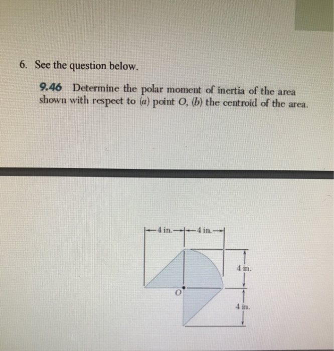 Solved See The Question Below Determine The Polar Moment Chegg