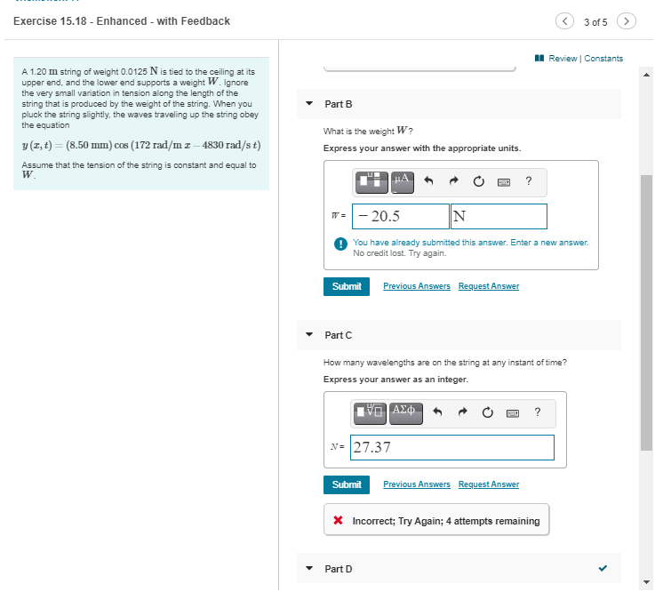 Solved Exercise 15 18 Enhanced With Feedback 3 Of 5 I Chegg