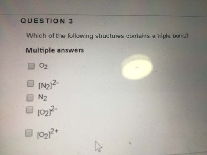 Solved Question Which Of The Following Structures Contains Chegg