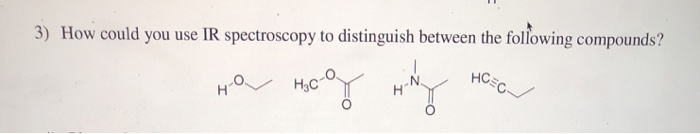 Solved How Could You Use Ir Spectroscopy To Distinguish Chegg