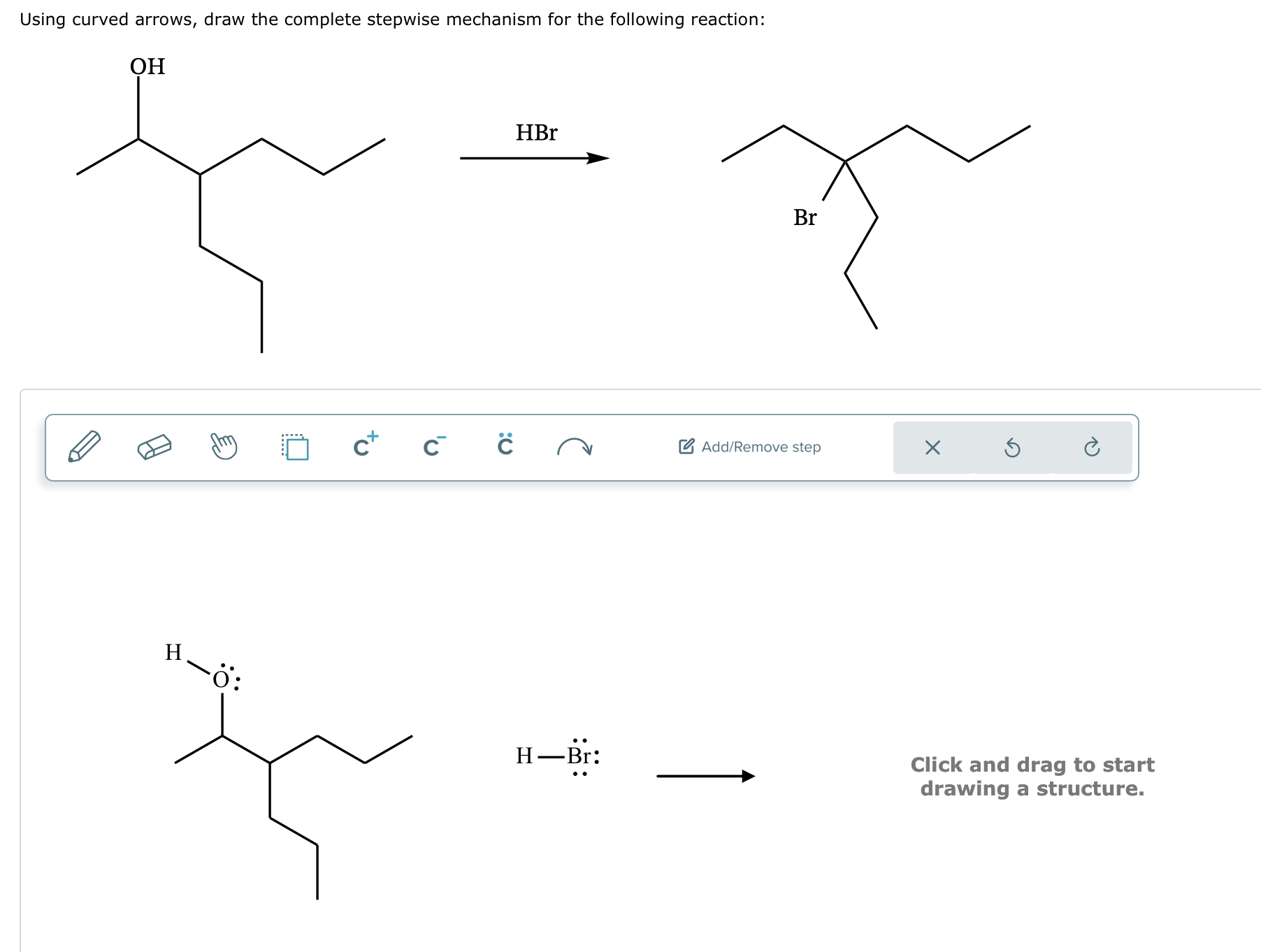 Solved Using Curved Arrows Draw The Complete Stepwise M