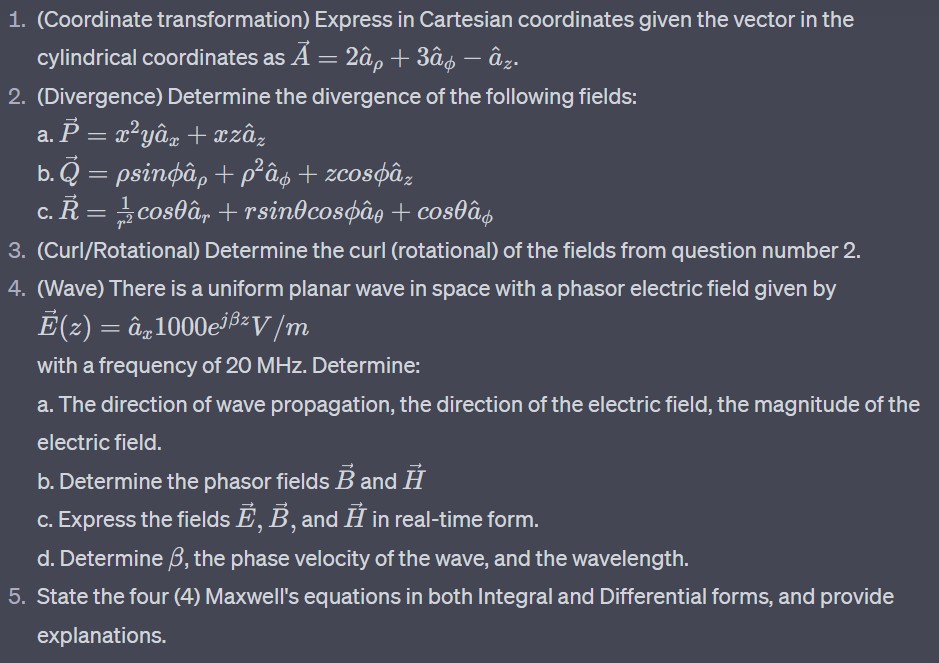 Solved Coordinate Transformation Express In Cartesian Chegg