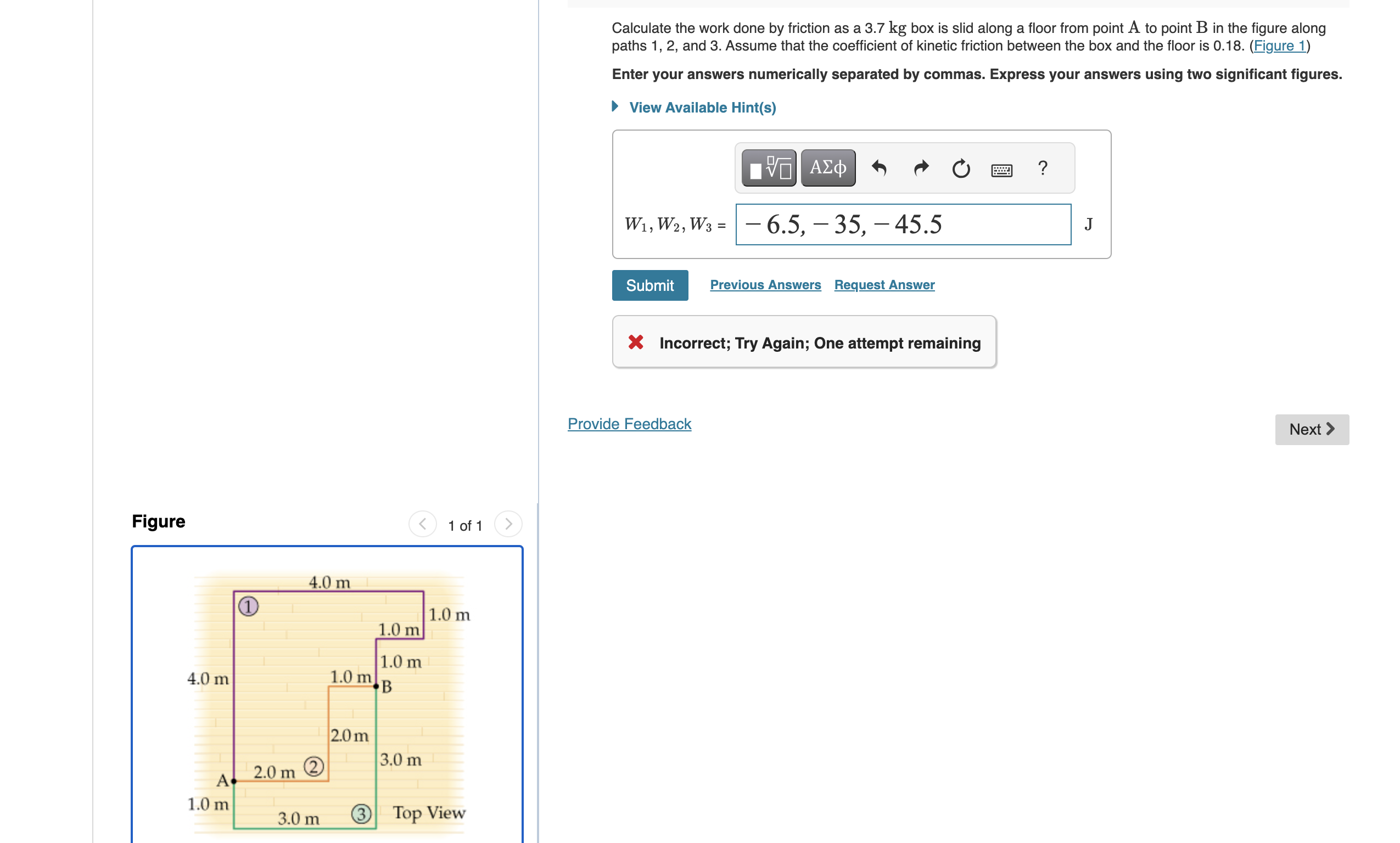 Solved Calculate The Work Done By Friction As A Kg Box Chegg