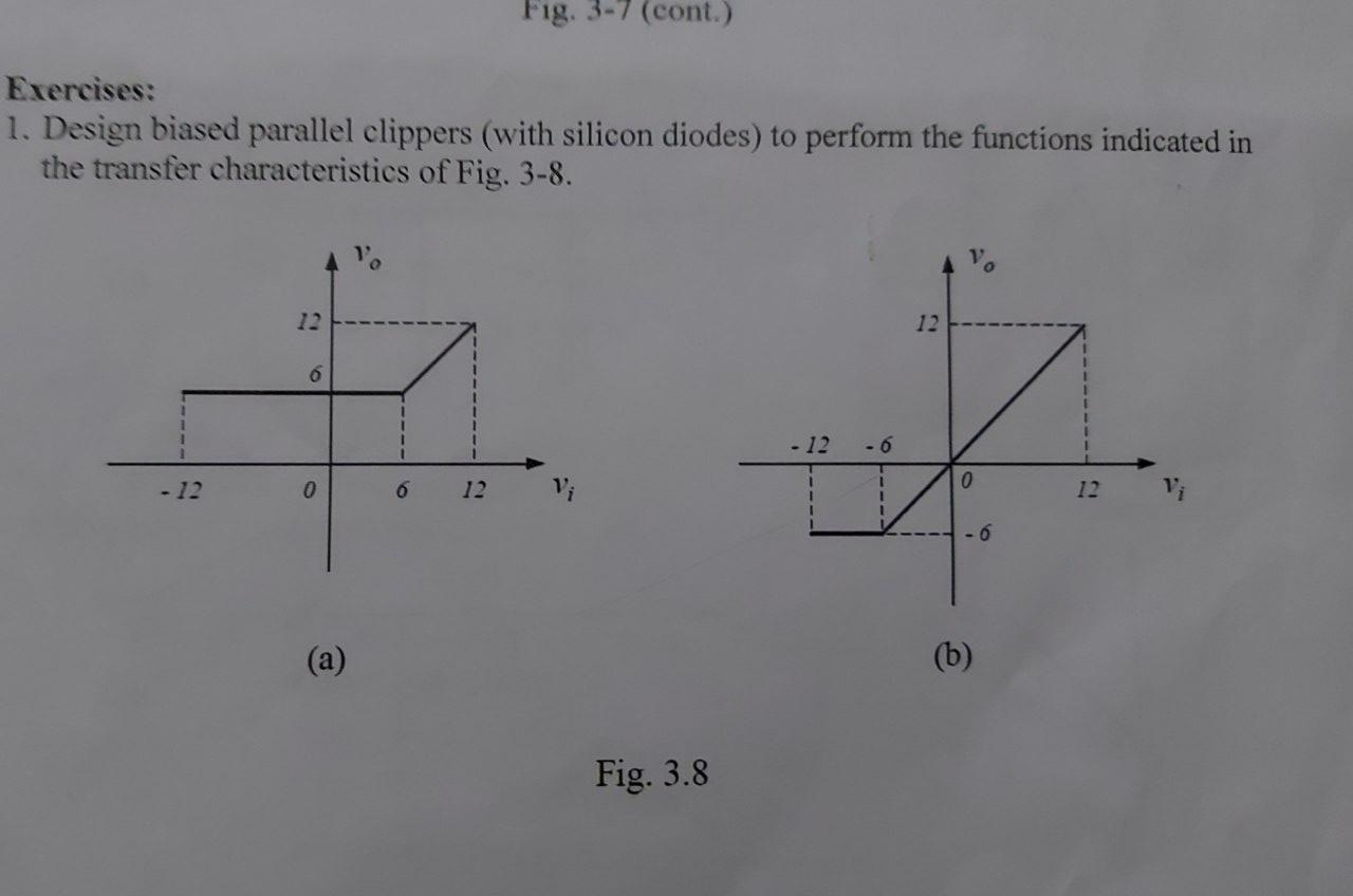 Solved Fig 3 7 Cont Exercises 1 Design Biased Parallel Chegg