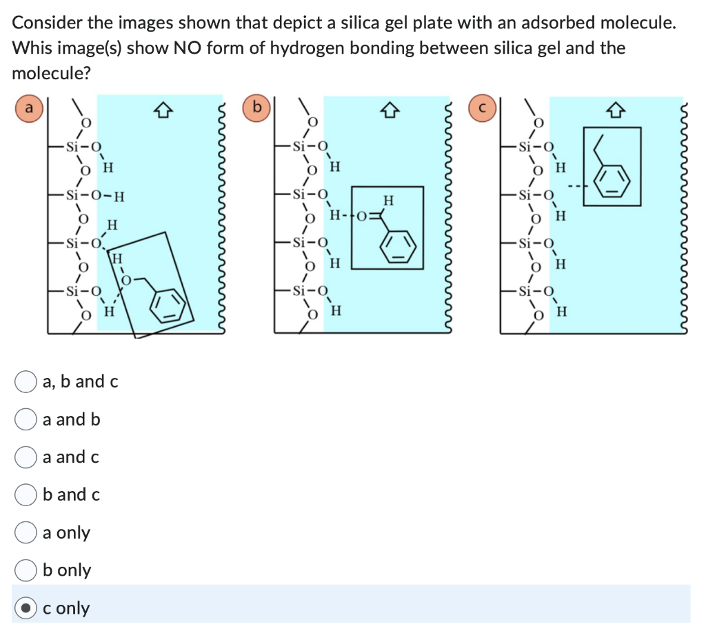 Diagram Of Molecule After Silica Gel Stationary Phase Produc