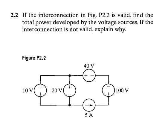 Solved If The Interconnection In Fig P Is Valid Chegg