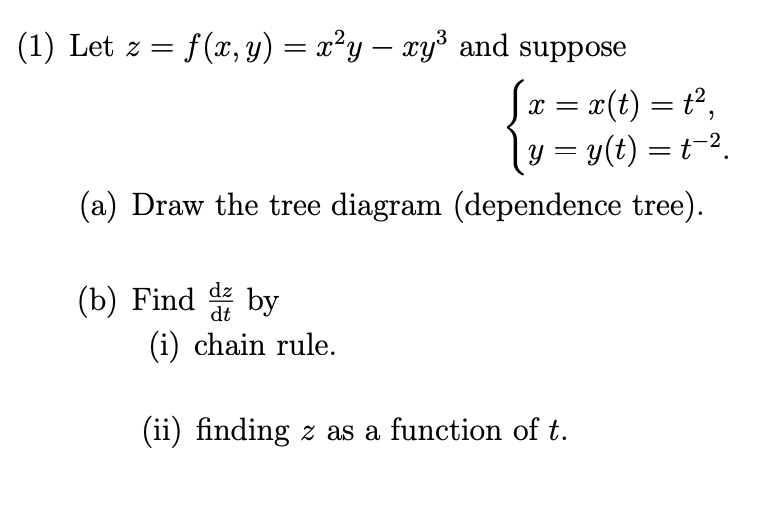 Solved Let Z F X Y X Yxy And Suppose X X T T Y Y T T Chegg