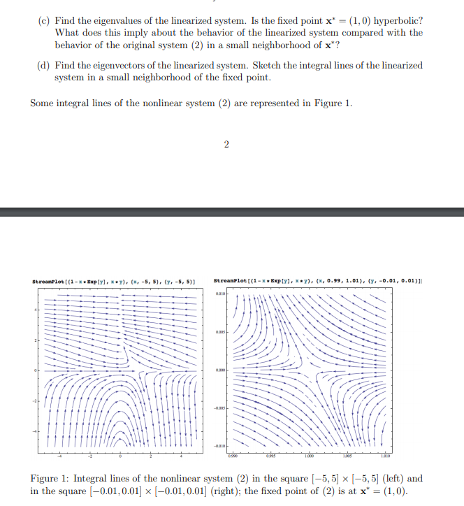 Solved Problem Linearization Of A Nonlinear System At A Chegg