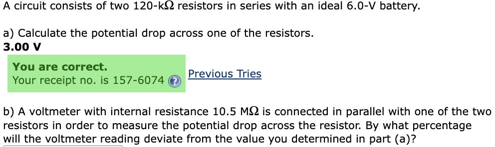 Solved A Circuit Consists Of Two K Resistors In Series Chegg