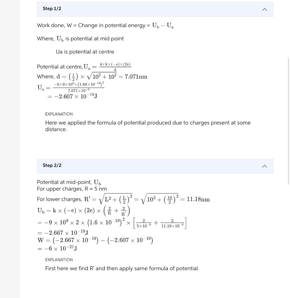 Solved Four Electrons Are Located At The Corners Of A Square Chegg