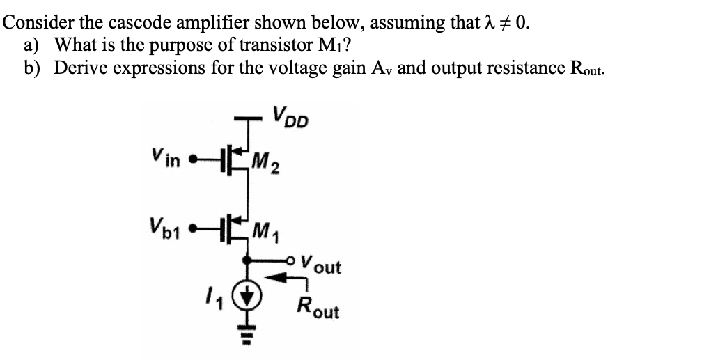 Solved Consider The Cascode Amplifier Shown Below Assuming Chegg