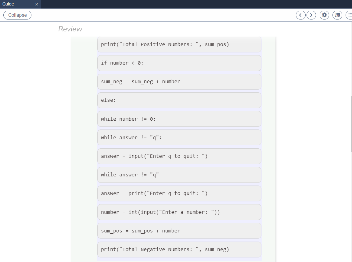 Solved Review Assemble The Blocks Below To Create A Program Chegg