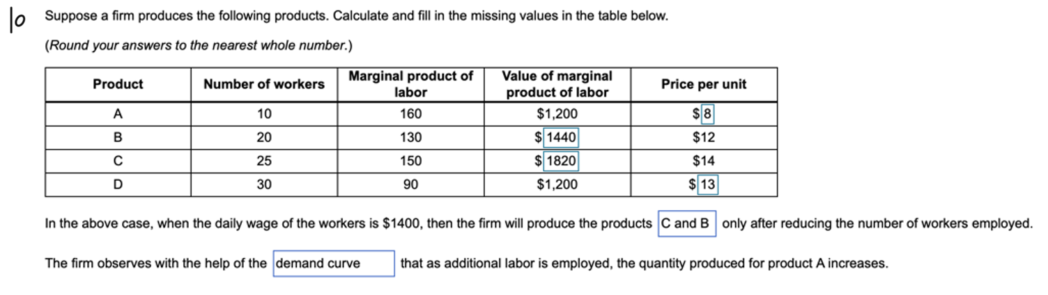 Solved To Suppose A Firm Produces The Following Products Chegg