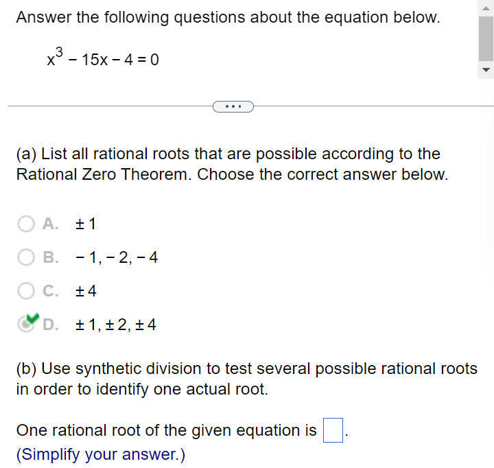 Solved Answer The Following Questions About The Equation Chegg