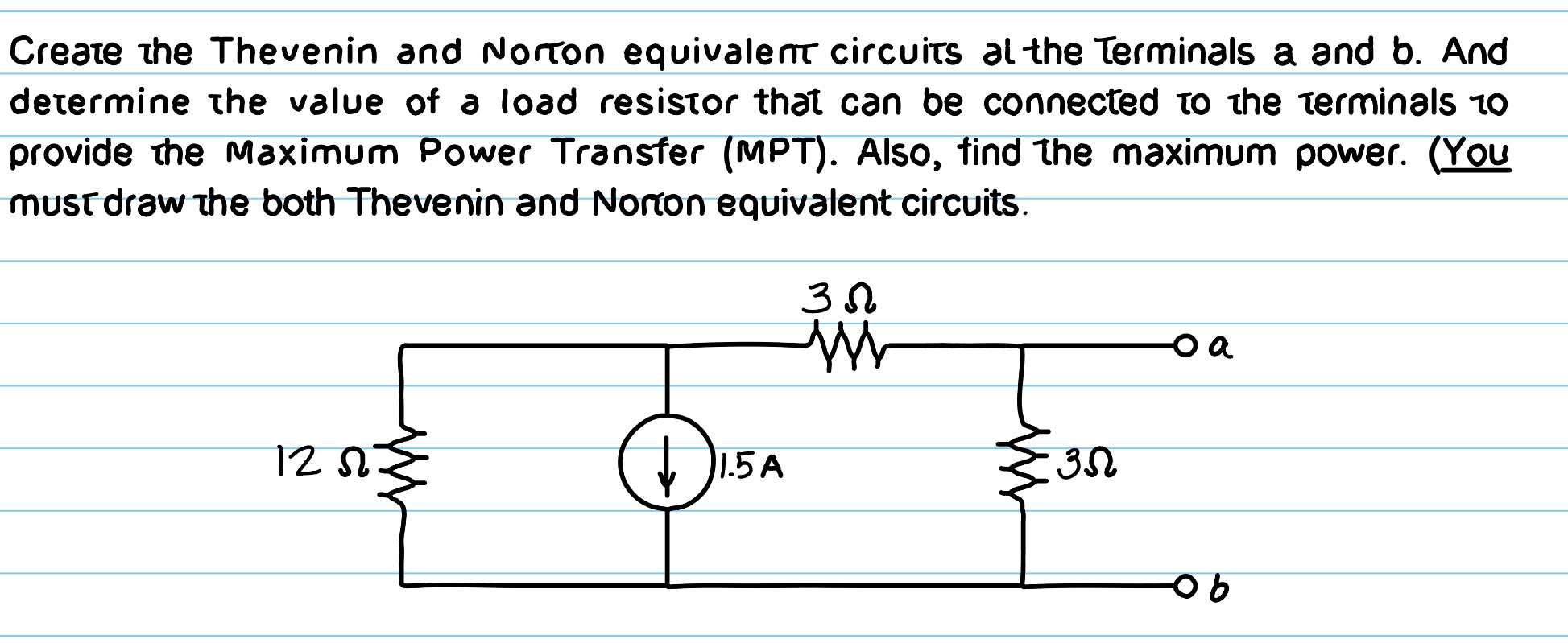 Solved Create The Thevenin And Norton Equivalent Circuits Al Chegg