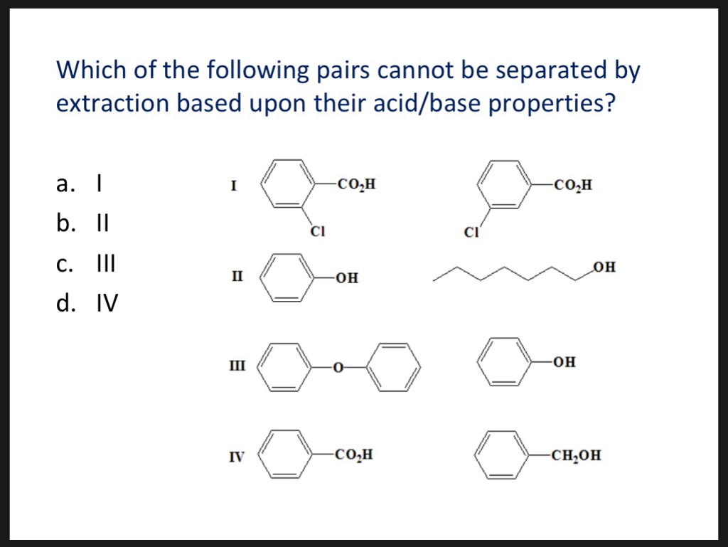 Solved Which Of The Following Pairs Cannot Be Separated By Chegg