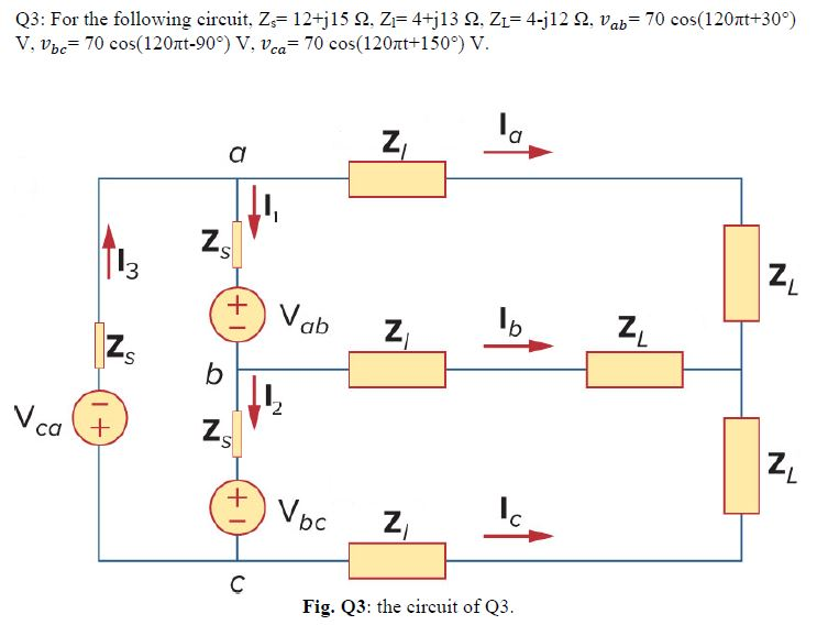 Solved A Find The Line Currents Ia Ib And Ic B Compute Chegg