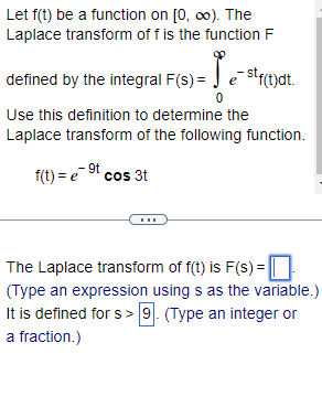 Solved Let F T Be A Function On The Laplace Chegg