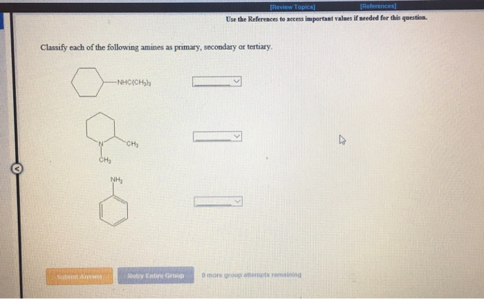 Solved Classify Each Of The Following Amines As Primary Chegg