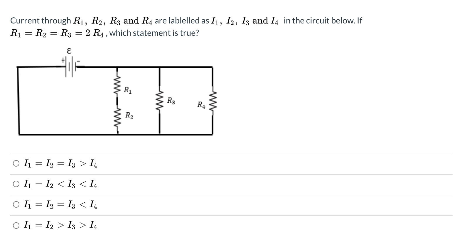 Solved Current Through Ri R2 R3 And R4 Are Lablelled As Chegg