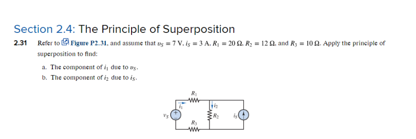 Solved Section The Principle Of Superposition Chegg