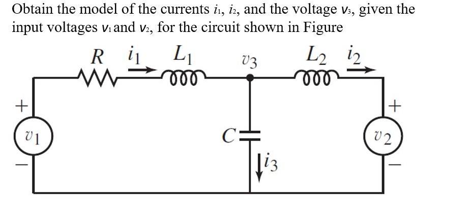 Solved Obtain The Model Of The Currents Ii In And The Chegg