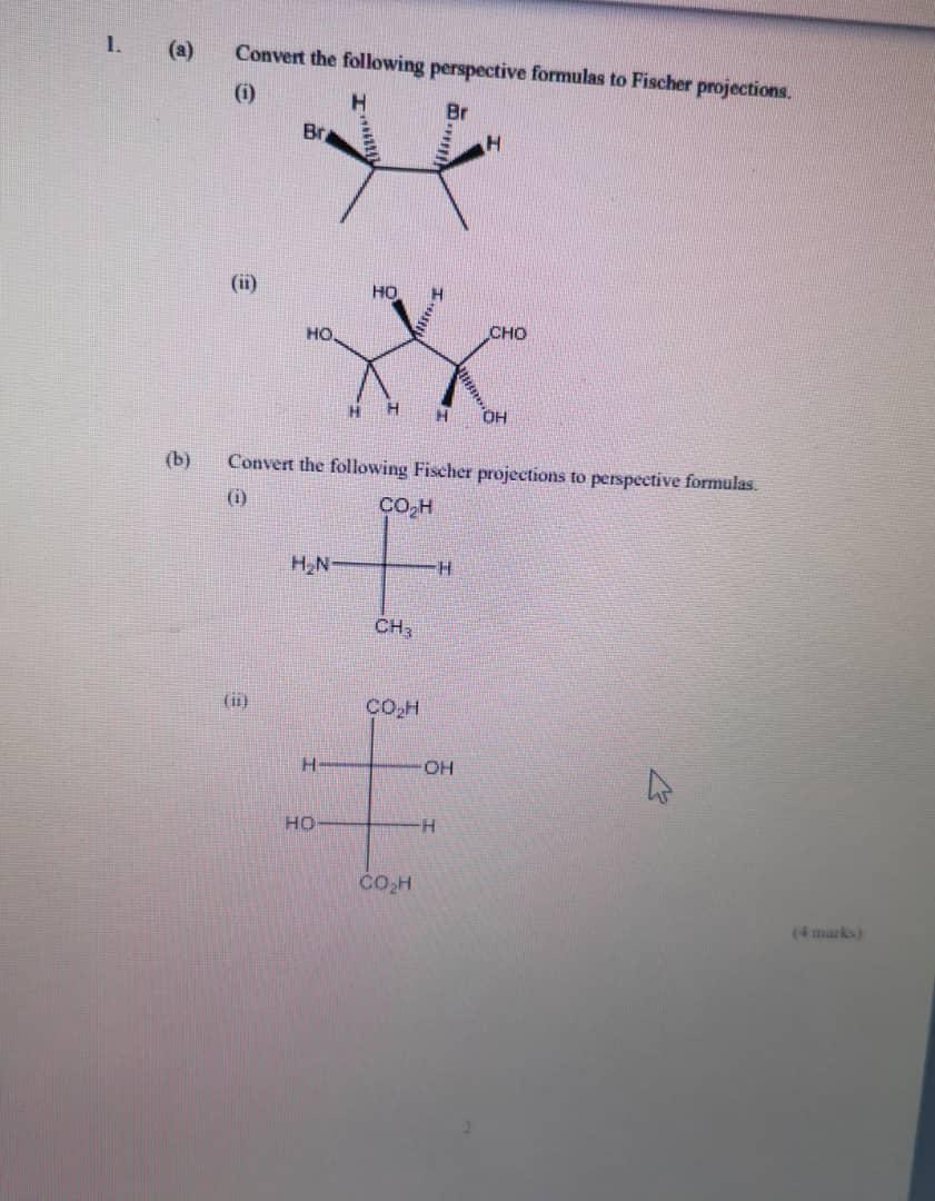 Solved Convert The Following Perspective Formulas To Chegg