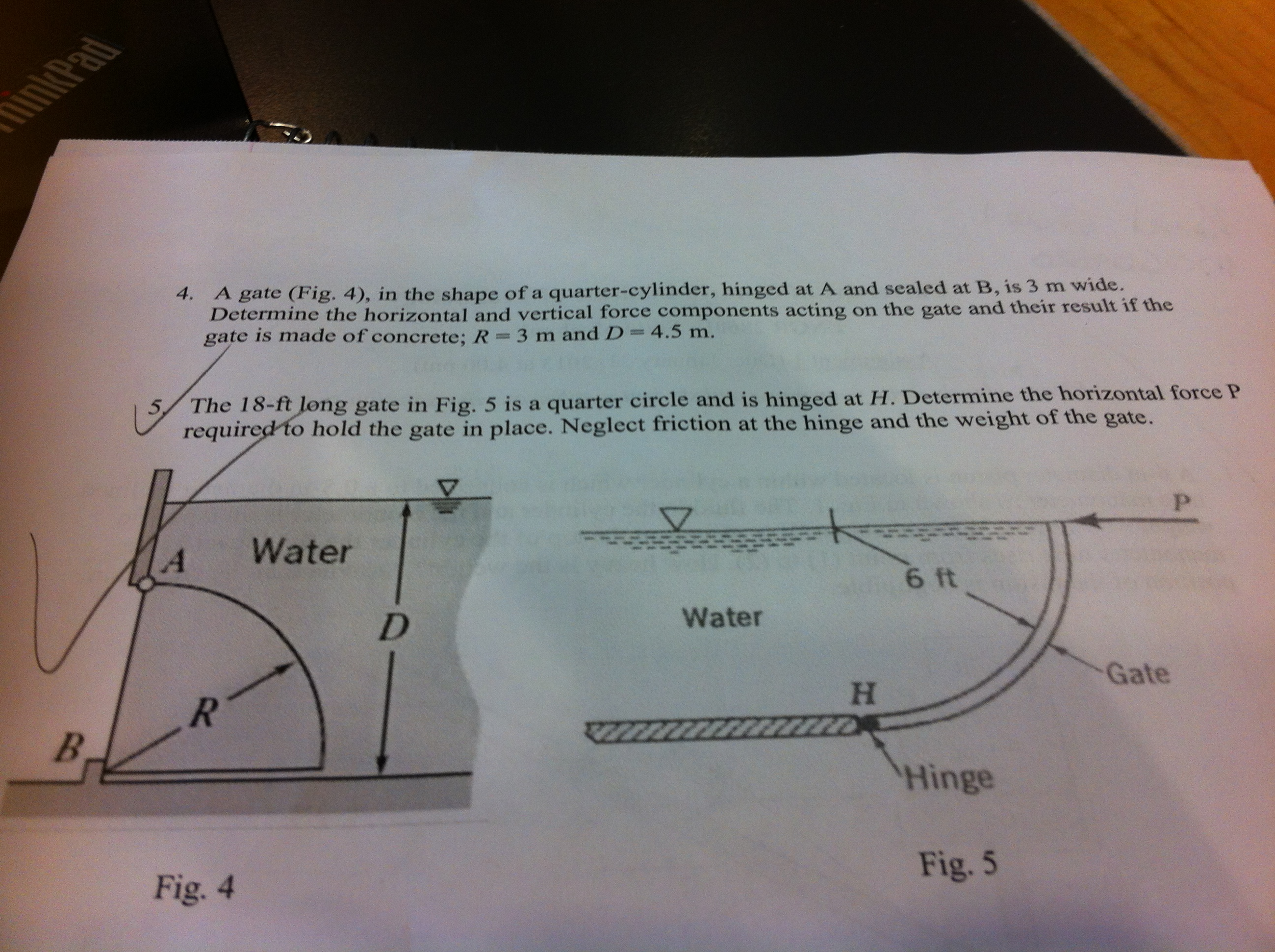 A Gate (Fig. 4), In The Shape Of A Quartercylinder,