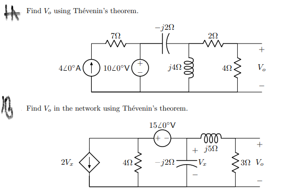 Solved Find Vo Using Th Venin S Theorem Find Vo In The Chegg