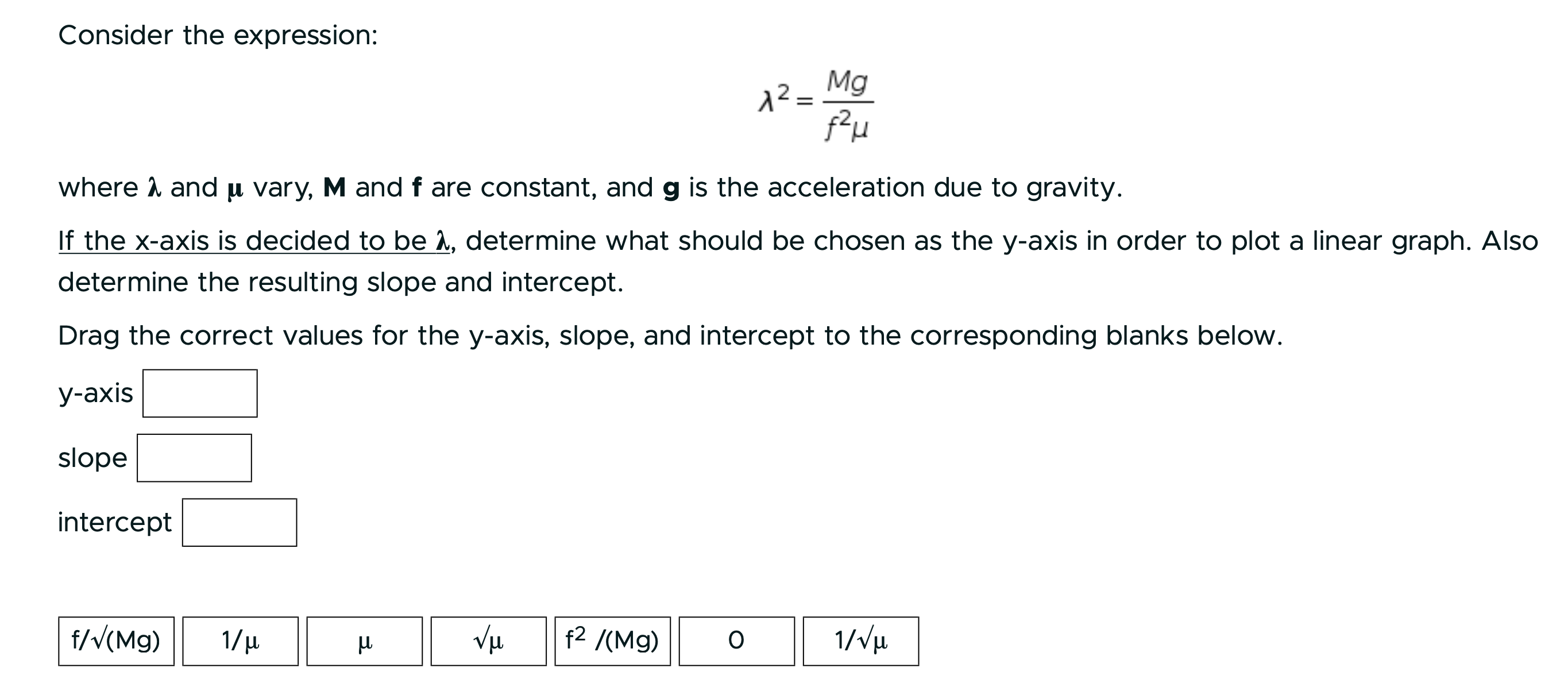 Solved Consider The Expression F Mg Where And Vary Chegg